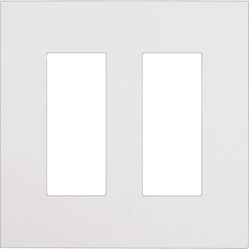 スガツネ LAMP クールメタルシリーズ スイッチ・コンセントプレート ホワイト 鋼 2連用 3口 専用取付プラケット付属 十字穴付皿小ねじM3.5×5付属 P...