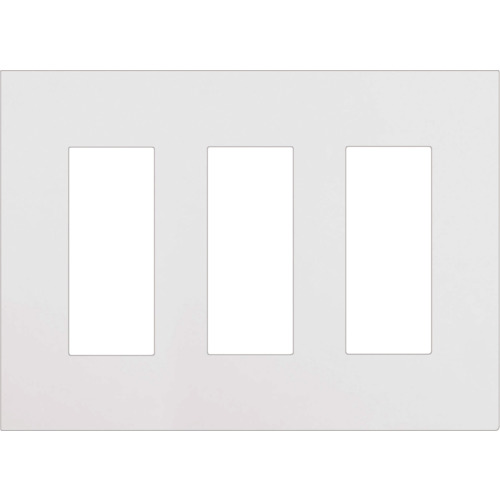 スガツネ　LAMP　クールメタルシリーズ　スイッチ・コンセントプレート　ホワイト　鋼　3連用　3口　専..