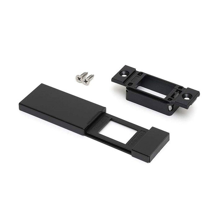 Switch Covers - スガツネ　LAMP　コンセントカバー　DMC1-SN型　金属カバータイプ　PAT　ブラック　開時保持　1口　DMC1-SN-MC-BL