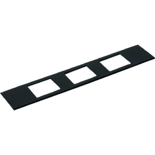 スガツネ LAMP コンセントプレート DMFH-EA型 金属製 掘込仕様 ブラック 3口 DMFH3-EA-BL