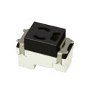 神保電器 J・WIDE SLIMシリーズ 埋込抜止接地シングルコンセント 2PE 15A 125V ブラック JEC-BN-9G-BK ※受注生産品
