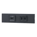 神保電器 NKシリーズ 家具・機器用USBコンセント(Type-C)+コンセントセット(什器用) PD充電最大18Wまで ソフトブラック(SB) KAG2622...