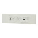 神保電器 NKシリーズ 家具・機器用コンセント+USBコンセント(Type-C)セット(什器用) PD充電最大18Wまで ピュアホワイト(PW) KAG2623...