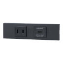 神保電器 NKシリーズ 家具・機器用コンセント+USBコンセント(Type-C)セット(什器用) PD充電最大18Wまで ソフトブラック(SB) KAG2625...