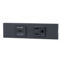 神保電器 NKシリーズ 家具・機器用USBコンセント(Type-C)+接地コンセントセット(什器用) PD充電最大18Wまで ソフトブラック(SB) KAG26...