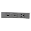 神保電器 NKシリーズ 家具・機器用USBコンセント(Type-A)+USBコンセント(Type-C)+接地コンセントセット(什器用) PD充電最大18Wまで ...