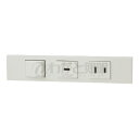 神保電器 NKシリーズ 家具・機器用3路スイッチ+USBコンセント(Type-C)+コンセントセット(什器用) PD充電最大18Wまで ピュアホワイト(PW) ...