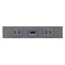 神保電器 NKシリーズ 家具・機器用コンセント+USBコンセント(Type-A)+コンセントセット(什器用) シボ加工品 ソリッドグレー(SG) KAG-371...