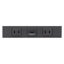神保電器 NKシリーズ 家具・機器用コンセント+USBコンセント(Type-A)+コンセントセット(什器用) シボ加工品 ソフトブラック(SB) KAG-372...