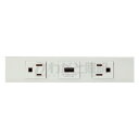 神保電器 NKシリーズ 家具・機器用接地コンセント+USBコンセント(Type-A)+接地コンセントセット(什器用) シボ加工品 ピュアホワイト(PW) KAG...