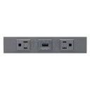神保電器 NKシリーズ 家具・機器用接地コンセント+USBコンセント(Type-A)+接地コンセントセット(什器用) シボ加工品 ソリッドグレー(SG) KAG...