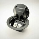 TERADA フロアコンセント テラコン プラグ収納コンセント LCRカギ付プレート器具(CAT5E×2/シルバーメタリック) LCR11093K