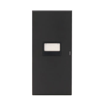 神保電器　J・WIDE SLIMシリーズ　埋込スイッチ操作板　スクエアタイプ　片切用　表示灯なし・マーク付　1コ用（シングル）　ブラック　QWN-MS1-BK ※受注生産品