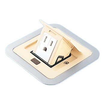 樂天商城 - パナソニック　住宅用床用コンセント　F型アップコン　電源用　ケーブル工事用　アース付1コ口（角形）　アイボリー　DU1302W