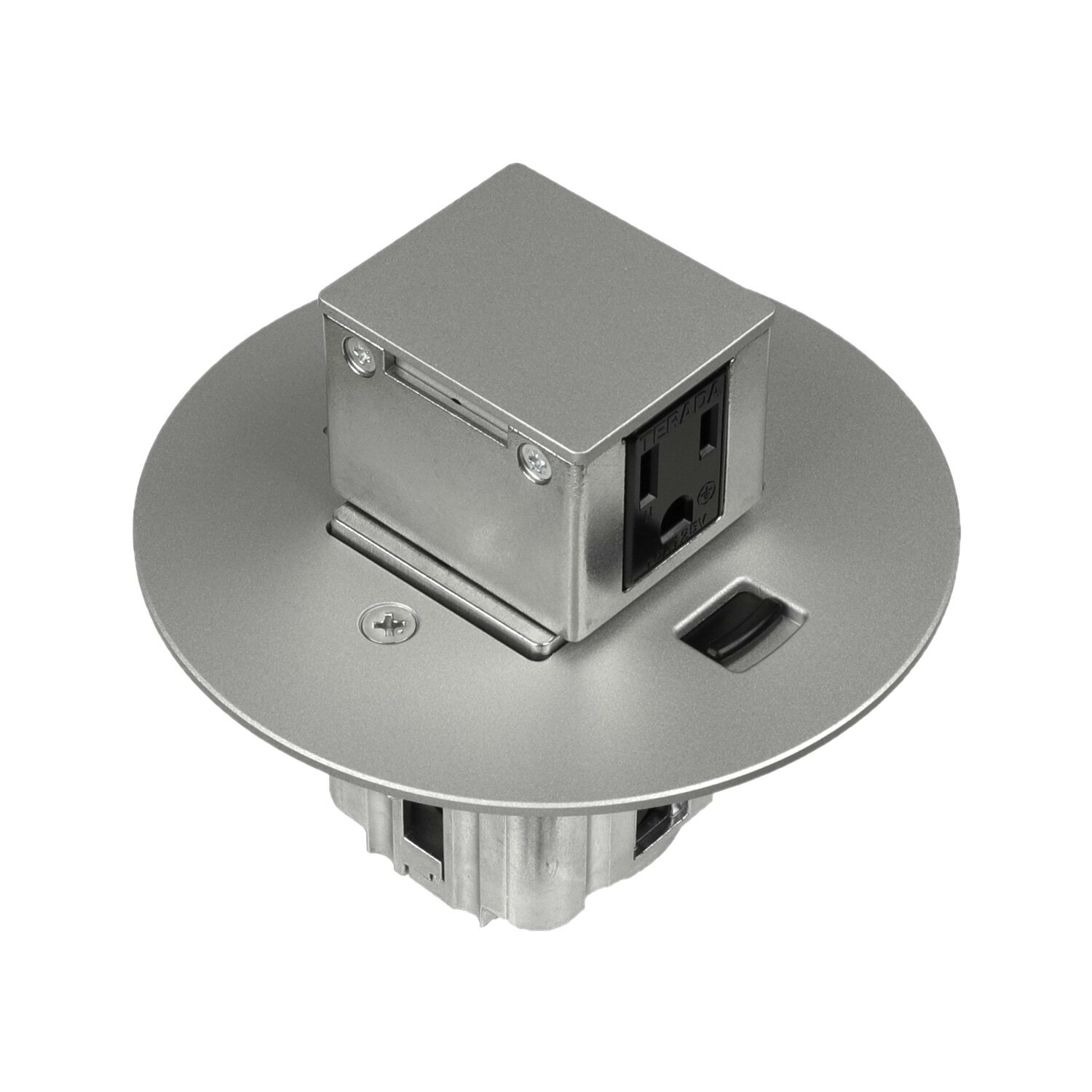 TERADA　フロアコンセント　テラコン　上下動コンセント　TFB502シリーズ　二つ穴直付タイプ　電源接地..