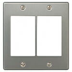 パナソニック　アドバンスシリーズ配線器具　新金属スイッチプレート　2連用　WTA6202