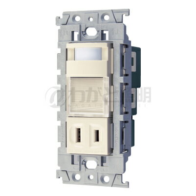パナソニック　アドバンスシリーズ配線器具　埋込熱線センサ付ナイトライト（LED：電球色）　明るさセンサ・コンセント付　ベージュ　WTL4065FK