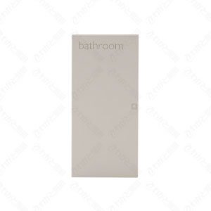 神保電器　artific series(アーティフィックシリーズ)　埋込スイッチ操作板　片切用　ネーム入り(印刷ネーム:bathroom)　シングル　グレーシャスベージュ　AWN-S1-B02-GB ※受注生産品