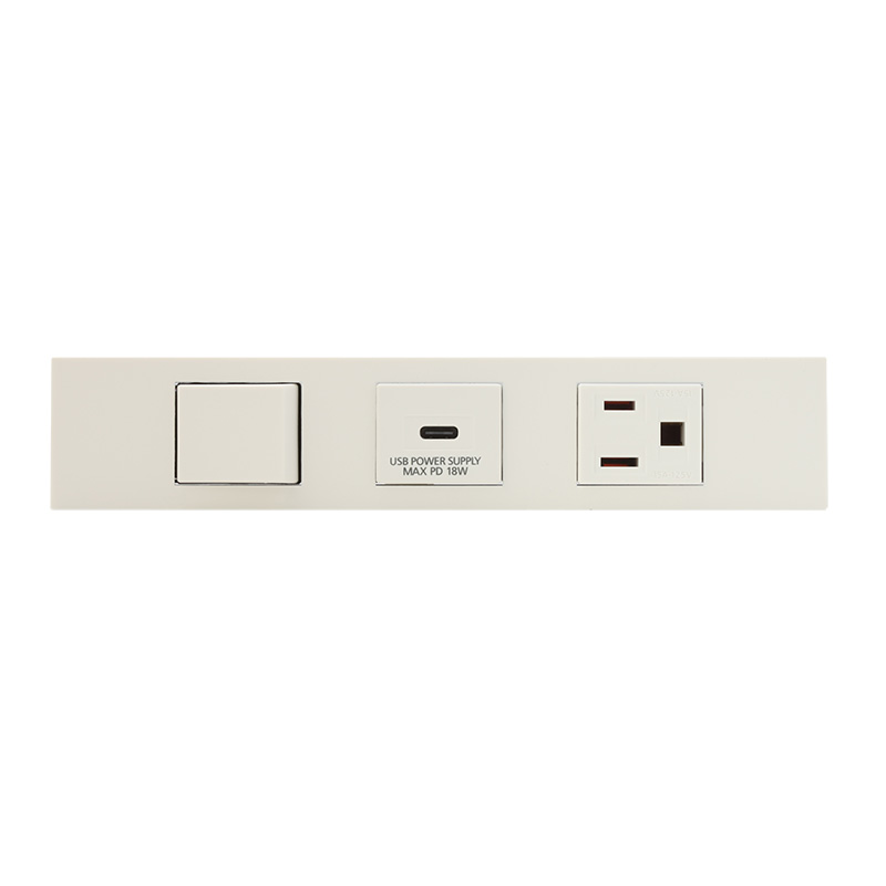 神保電器　NKシリーズ　家具・機器用3路スイッチ＋USBコンセント（Type-C）＋接地...