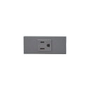 神保電器 NKシリーズ 家具・機器用接地コンセントセット(什器用) 1口 ソリッドグレー(SG) KAG-1510 ※受注生産品