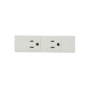 神保電器 NKシリーズ 家具・機器用接地コンセントセット(什器用) 2口 ピュアホワイト(PW) KAG-2509 ※受注生産品