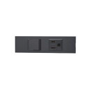 神保電器 NKシリーズ 家具・機器用3路スイッチ+接地コンセントセット(什器用) シボ加工品 ソフトブラック(SB) KAG-2717 ※受注生産品