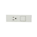 神保電器 NKシリーズ 家具・機器用接地コンセント+3路スイッチセット(什器用) シボ加工品 ピュアホワイト(PW) KAG-2718 ※受注生産品