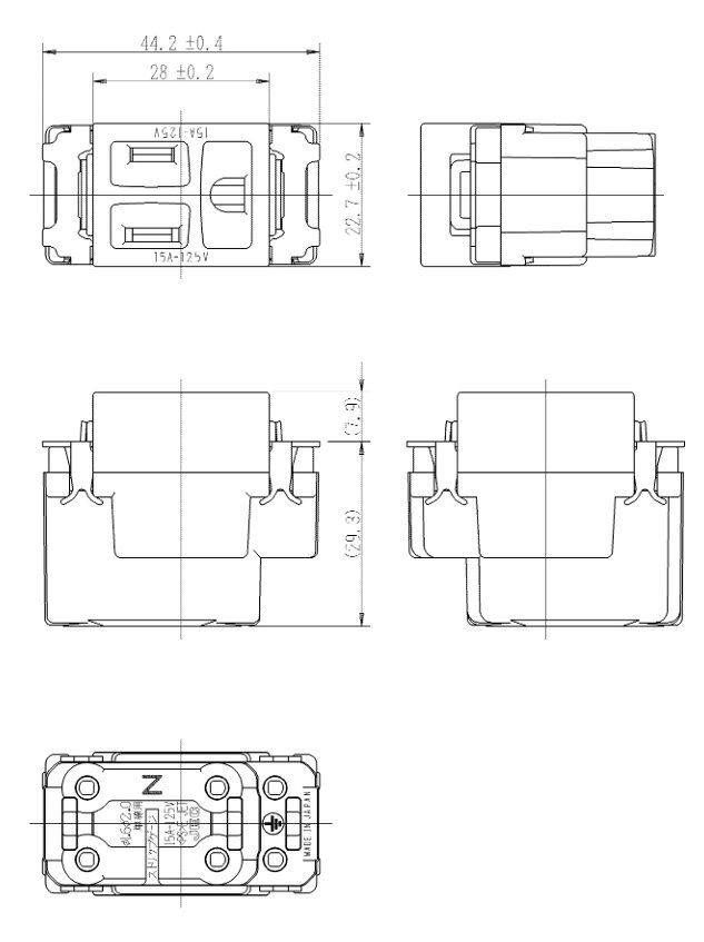 神保電器　artific series(アーティフィックシリーズ)　シングル接地コンセント（...
