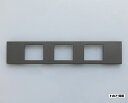 パナソニック 家具・住設機器用配線器具(什器用) Sプレート 3コ用 マット仕上げ ブラック WCF8503B