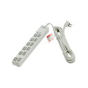 ELPA LEDランプスイッチ付タップ 上挿し 6個口 5m WLSLU650MBW
