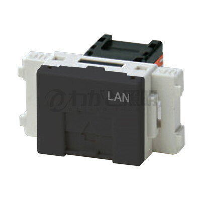神保電器　LAN用埋込モジュラージャック　Cat6A対応　LAN文字入り　8極8心用　ソフトブラック　JEC-BN-LW6AL-SB