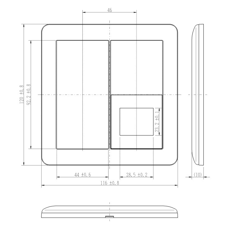 神保電器　J・WIDEシリーズ　スイッチコンセントプレート　2連用　コンセント1口用アダプタチップ付　ライトベージュ　WJC-S4 L ※受注生産品