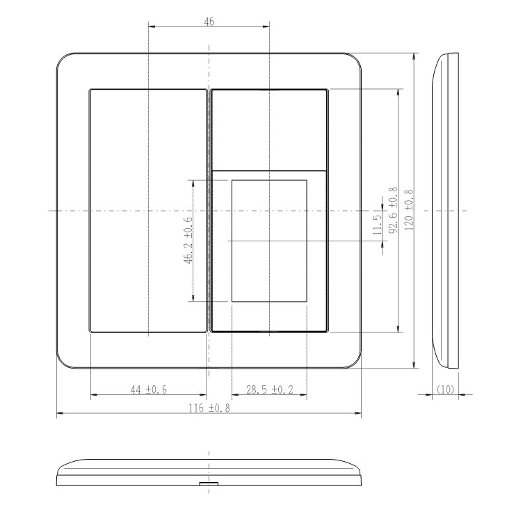 神保電器　J・WIDEシリーズ　スイッチコンセントプレート　2連用　コンセント2口用アダプタチップ付　ライトベージュ　WJC-S5 L ※受注生産品