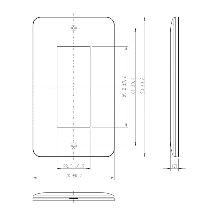 神保電器　J・WIDEシリーズ　WJDシリーズ　2ピースコンセントプレート　1連用　3コ用　ライトベージュ　WJD-3-L ※受注生産品