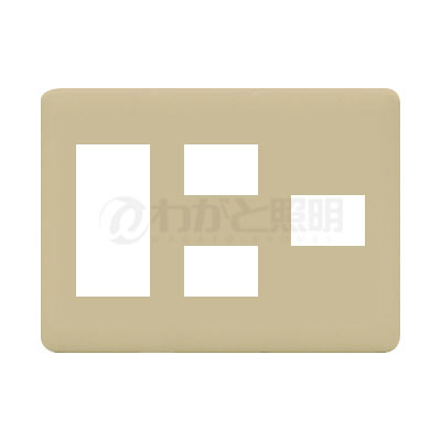 神保電器　J・WIDEシリーズ　WJEシリーズ　コンセントプレート　3連用　6コ用（3コ+2コ+1コ）　ライト..