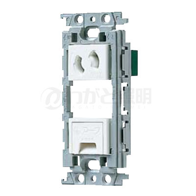 パナソニック コスモシリーズワイド21 埋込アースターミナル付抜け止めコンセント 絶縁枠 15A 125V ホワイト WTF10814WK