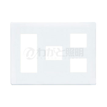 パナソニック コスモシリーズワイド21 コンセントプレート スクエア 3連用 6コ用（3コ＋1コ＋2コ用） ホワイト WTF8076W