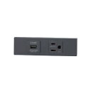神保電器 NKシリーズ 家具・機器用USBコンセント(Type-A)+接地コンセントセット(什器用) シボ加工品 ソフトブラック(SB) KAG-2738 ※受...