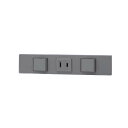 神保電器 NKシリーズ 家具・機器用3路スイッチ+コンセント+3路スイッチセット(什器用) ソリッドグレー(SG) KAG-3519 ※受注生産品