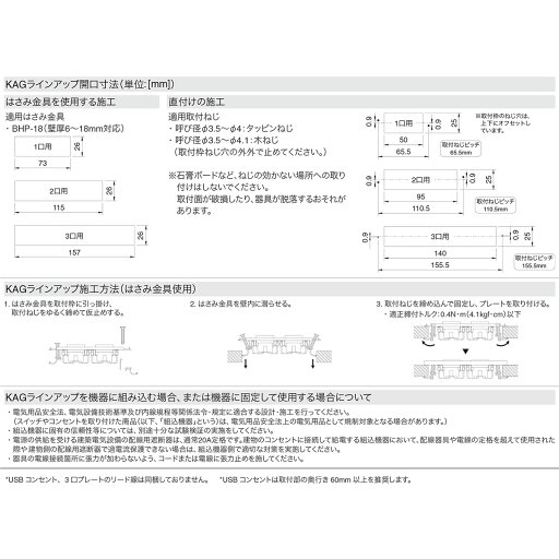 神保電器 NKシリーズ 家具・機器用扉付コンセント+USBコンセント(Type-C)セット(什器用) PD充電最大18Wまで ソフトブラック(SB) KAG2637 ※受注生産品