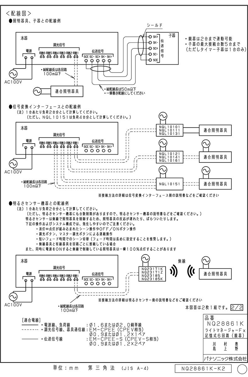�ѥʥ��˥å����饤�ȥ���ȥ����롡�饤�ȥޥ͡����㡼Fx�����Ρ�������6��ϩ�ƴ�ʿƵ��ˡ����������AC100V��NQ28861K