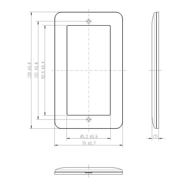 神保電器　J・WIDE SLIMシリーズ　スリムメタリック　スイッチプレート　1連用　メタリックブラック　NWP-1 MBK