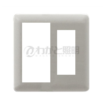 神保電器　J・WIDE SLIMシリーズ　スリムメタリック　スイッチ＋コンセントプレート　スイッチ＋3口　シルバー　NWP-S3 SV