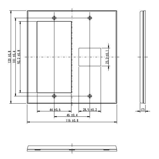 わがと照明の神保電器　J・WIDE SLIMシリーズ　スリムスクエアメタリック　スイッチ＋コンセントプレート　スイッチ＋1口　メタリックブラック　QWP-S1 MBK｜アングル2