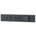 神保電器 NKシリーズ 家具・機器用コンセント+コンセント+3路スイッチセット(什器用) ソフトブラック(SB) KAG-3547 ※受注生産品