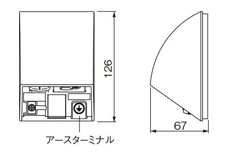 パナソニック　屋側用配線器具　スマートデザインシリーズ　スマート接地防水コンセント　1コ口　入線機能付　IPX3　抜け止め式　アースターミナル付　露出・埋込両用　15A　125V　ホワイト　WK4604W 2