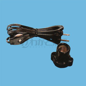 アサヒ　E17レセップ（ソケット）　中間スイッチ・電源コード・プラグ付　耳付き　E17レセップ黒1.5Mコード 中間SW付