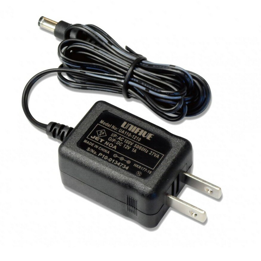 ノア　DC12V　家具用LED照明（什器用）用ACアダプター　12V1A　黒　コード長1500mm　ACアダプター12V1A