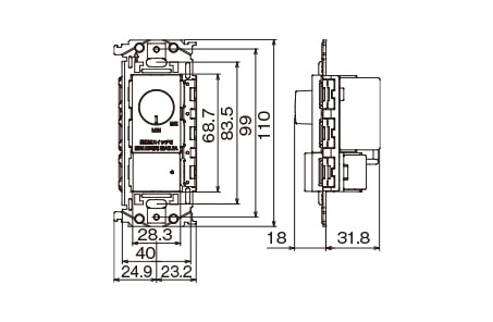 パナソニック　SO−STYLE配線器具（ソー・スタイル）　埋込逆位相調光スイッチ　ほ...