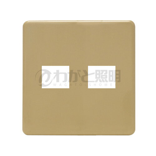 神保電器　ニューマイルドビーシリーズ　エレガンスカセットプレート　2連用　2コ用(1コ用+1コ用)　ライトベージュ　6542-11 L